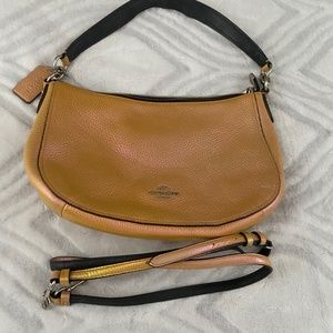 Coach Holographic pebble leather small shoulder bag with cross body strap